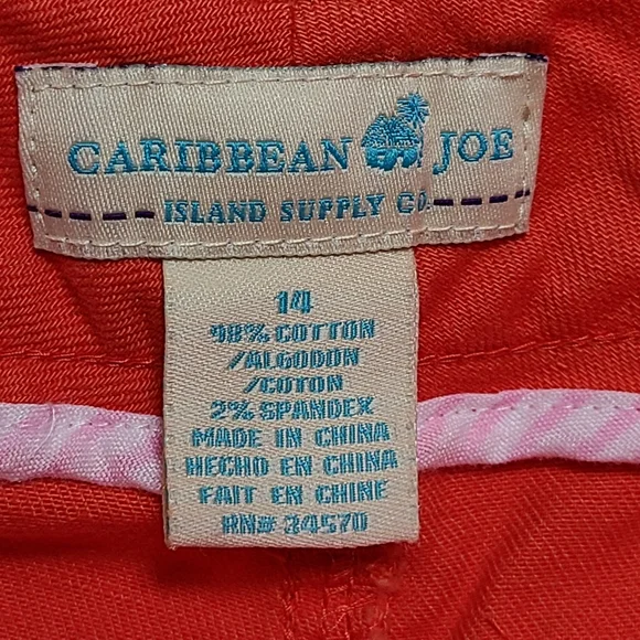 NWT Caribbean Joe size 14 orange pants - Picture 5 of 6